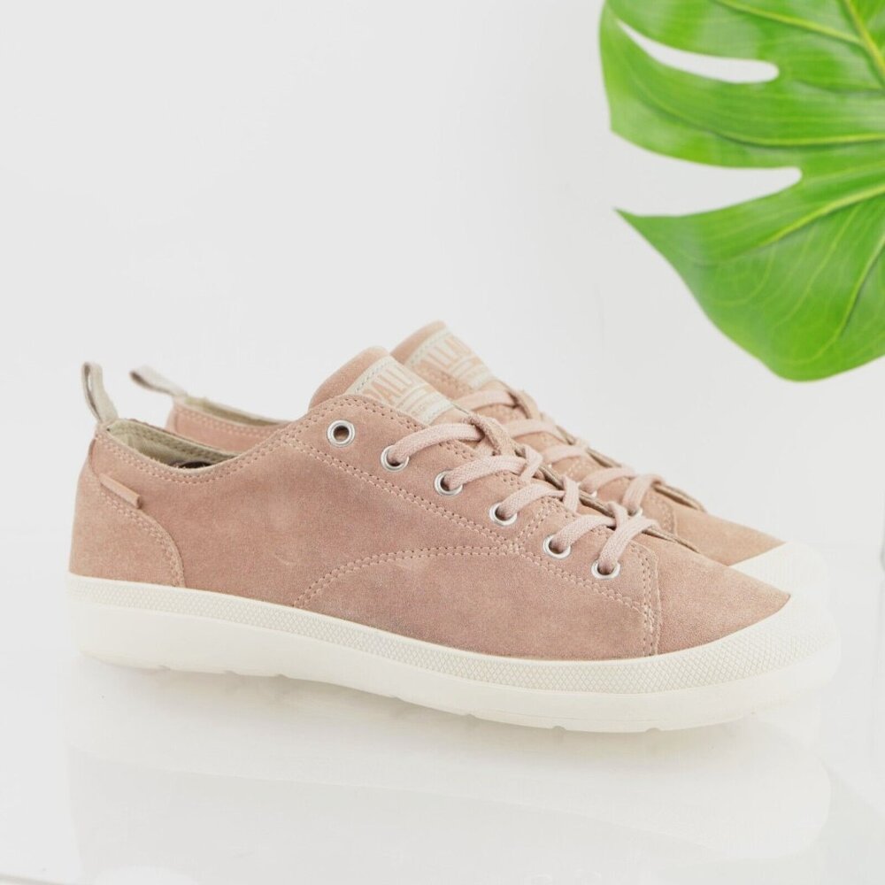 Palladium Womens Wander Lace Sue Sneakers Size 9.5 Blush Pink Suede Casual Shoes